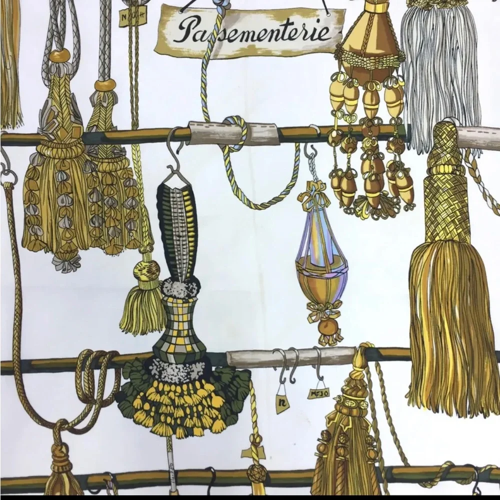 HERMES Pasementerie Carre 90 Multicolor Silk%100 - Picture 8 of 9